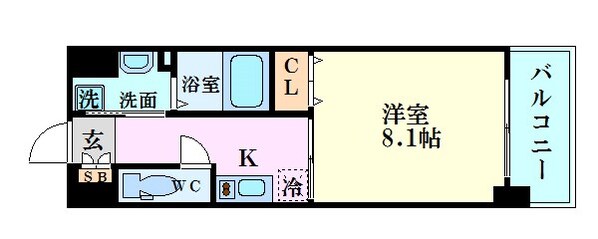 グランバース福島の物件間取画像